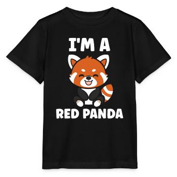 Panda roux - T-shirt bio MINI CREATOR Stanley/Stella Enfant - noir - Devant - Mikhail (115cm)