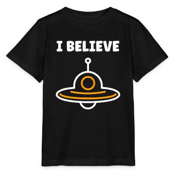fliegende Untertasse - Stanley/Stella Kinder T-Shirt MINI CREATOR  - Schwarz - Vorne - Mikhail (115cm)