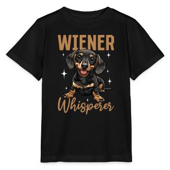 Dachshund Doxie Wiener Dog Wiener whisperer - Stanley/Stella MINI CREATOR Kids’ T-Shirt - black - Front - Mikhail (115cm)