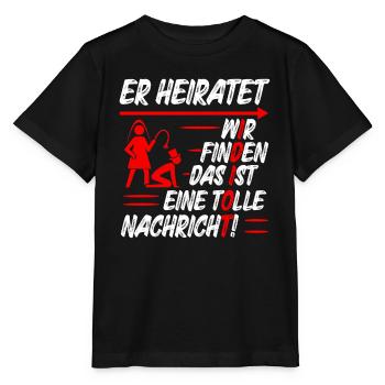 The Groom Funny Bachelor Party - Stanley/Stella MINI CREATOR Kids’ T-Shirt - black - Front - Mikhail (115cm)