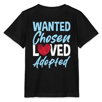Gesucht Auserwählt Geliebt Adoptiert - Stanley/Stella Kinder T-Shirt MINI CREATOR  - Schwarz - Vorne - Mikhail (115cm)