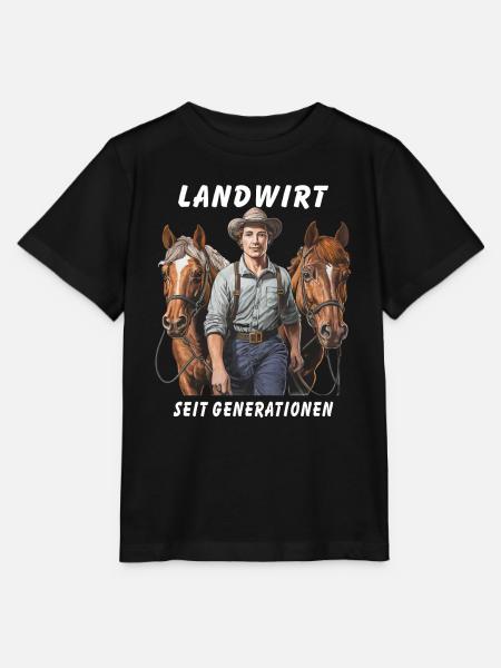 LANDWIRT SEIT GENERATIONEN - Stanley/Stella Kinder T-Shirt MINI CREATOR  - Schwarz