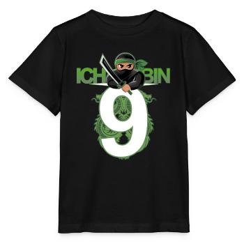 7. Geburtstag Ninja Kostüm 7 Jahre alt Junge - Stanley/Stella Kinder T-Shirt MINI CREATOR  - Schwarz - Vorne - Mikhail (115cm)