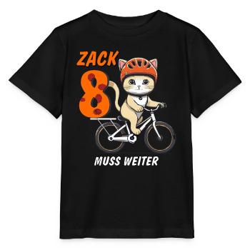 CAT BIKE MUST CONTINUE ZACK EIGHT - Stanley/Stella MINI CREATOR Kids’ T-Shirt - black - Front - Mikhail (115cm)