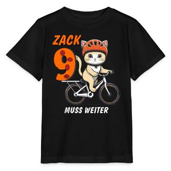 CAT BIKE MUST CONTINUE ZACK NINE - Stanley/Stella MINI CREATOR Kids’ T-Shirt - black - Front - Mikhail (115cm)