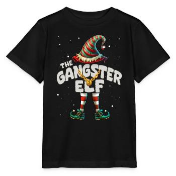 I'm The Gangster Elf Christmas - Stanley/Stella Kinder T-Shirt MINI CREATOR  - Schwarz - Vorne - Mikhail (115cm)