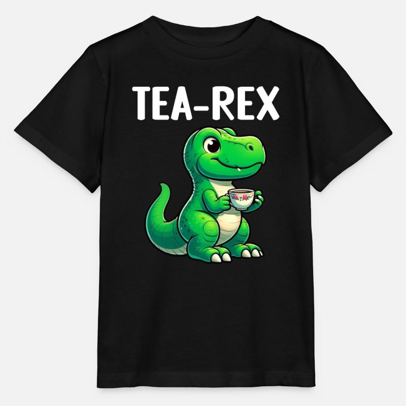Tea Rex Dinosaur Lover T-Rex Tea Mug - Stanley/Stella MINI CREATOR Kids’ T-Shirt - black