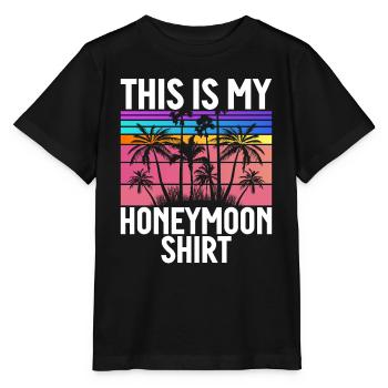 Flitterwochen Ehemann Ehefrau Paare Urlaubs - Stanley/Stella Kinder T-Shirt MINI CREATOR  - Schwarz - Vorne - Mikhail (115cm)