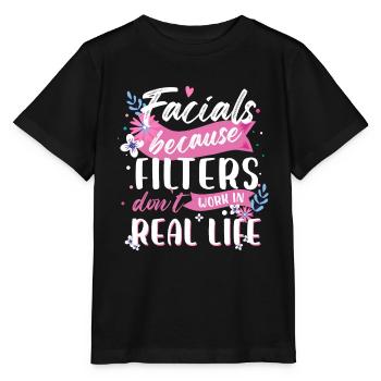 Facials Because Filters Don't Work In Real Life - Stanley/Stella Kinder T-Shirt MINI CREATOR  - Schwarz - Vorne - Mikhail (115cm)