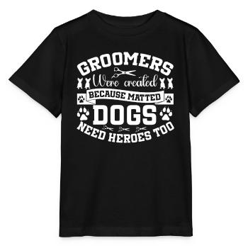 Hundegruamwelpen Haustier -Pflege -Job Salon - Stanley/Stella Kinder T-Shirt MINI CREATOR  - Schwarz - Vorne - Mikhail (115cm)