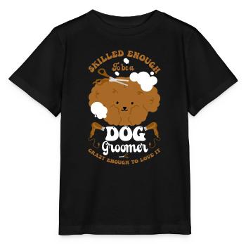 Hundegruamwelpen Haustier -Pflege -Job Salon - Stanley/Stella Kinder T-Shirt MINI CREATOR  - Schwarz - Vorne - Mikhail (115cm)