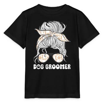 Hundegruamwelpen Haustier -Pflege -Job Salon - Stanley/Stella Kinder T-Shirt MINI CREATOR  - Schwarz - Vorne - Mikhail (115cm)