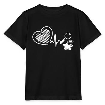 Biologist Biologist Heartbeat - Stanley/Stella MINI CREATOR Kids’ T-Shirt - black - Front - Mikhail (115cm)