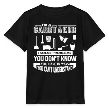 Caretaker Caretaker Solves Problems - Stanley/Stella MINI CREATOR Kids’ T-Shirt - black - Front - Mikhail (115cm)