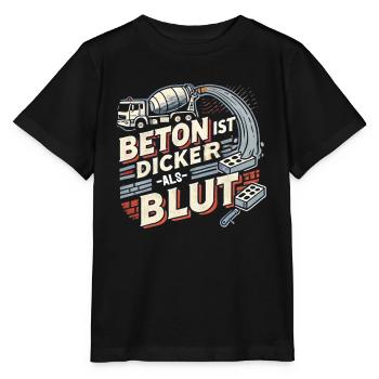 Beton ist dicker als Blut - Stanley/Stella Kinder T-Shirt MINI CREATOR  - Schwarz - Vorne - Mikhail (115cm)