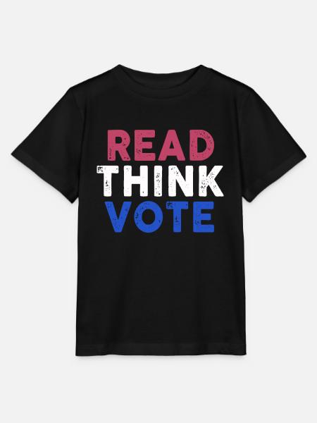 Read Think Vote - Stanley/Stella Kinder T-Shirt MINI CREATOR - Schwarz