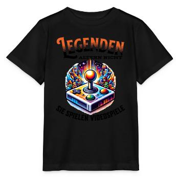 Legenden altern nicht sie gehen Videospiele - Stanley/Stella Kinder T-Shirt MINI CREATOR  - Schwarz - Vorne - Mikhail (115cm)