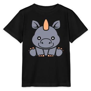 rhinoceros - Stanley/Stella MINI CREATOR Kids’ T-Shirt - black - Front - Mikhail (115cm)