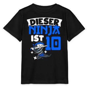 Ce ninja 10e anniversaire Ninja Ceinture Ninja - T-shirt bio MINI CREATOR Stanley/Stella Enfant - noir - Devant - Mikhail (115cm)
