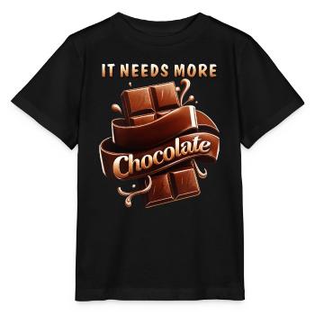 IT NEEDS MORE CHOCOLATE - Stanley/Stella MINI CREATOR Kids’ T-Shirt - black - Front - Mikhail (115cm)