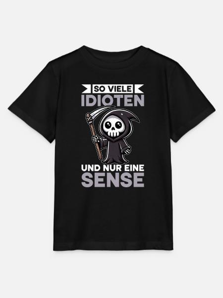 So Viele Idioten und Nur Eine Sense Sarkasmus - Stanley/Stella Kinder T-Shirt MINI CREATOR  - Schwarz