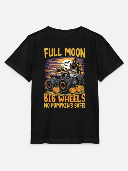 Monster Truck Halloween Full Moon Big Wheels - Stanley/Stella Kinder T-Shirt MINI CREATOR - Schwarz