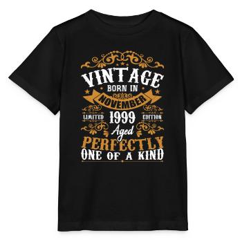 Vintage November 1999 Anniversary November 1999 - Stanley/Stella MINI CREATOR Kids’ T-Shirt - black - Front - Mikhail (115cm)