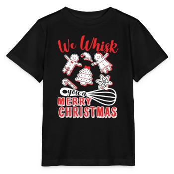 Christmas Baker We Whisk You A Merry Christmas - Stanley/Stella MINI CREATOR Kids’ T-Shirt - black - Front - Mikhail (115cm)
