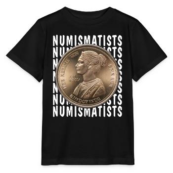 COINS NUMISMATISTS - Stanley/Stella Kinder T-Shirt MINI CREATOR  - Schwarz - Vorne - Mikhail (115cm)