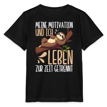 Ma motivation et moi vivons actuellement séparément - T-shirt bio MINI CREATOR Stanley/Stella Enfant - noir - Devant - Mikhail (115cm)