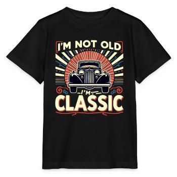 JE NE SUIS PAS VIEUX, JE SUIS CLASSIQUE - T-shirt bio MINI CREATOR Stanley/Stella Enfant - noir - Devant - Mikhail (115cm)
