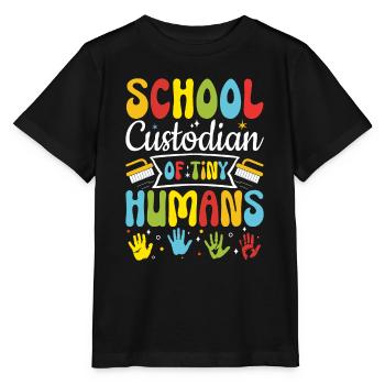 Gardien D’école De Minuscules Humains Drôle Concierge - T-shirt bio MINI CREATOR Stanley/Stella Enfant - noir - Devant - Mikhail (115cm)