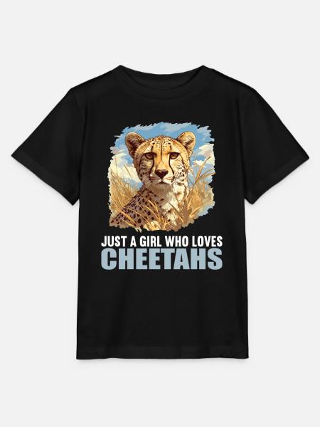 Cheetah Geparde Gepard - Stanley/Stella Kinder T-Shirt MINI CREATOR - Schwarz