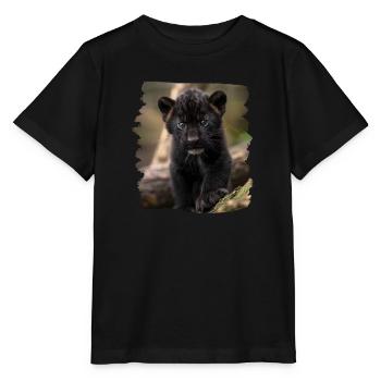 Panthères Panthère - T-shirt bio MINI CREATOR Stanley/Stella Enfant - noir - Devant - Mikhail (115cm)