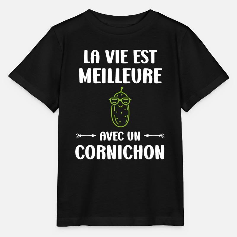 cornichon - T-shirt bio MINI CREATOR Stanley/Stella Enfant - noir