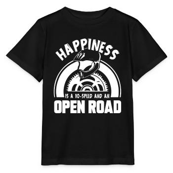 Bicycle Bicycle Happiness - Stanley/Stella MINI CREATOR Kids’ T-Shirt - black - Front - Mikhail (115cm)