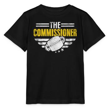 Le commissaire Funny Fantasy Football FFL Draft - T-shirt bio MINI CREATOR Stanley/Stella Enfant - noir - Devant - Mikhail (115cm)