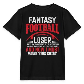 Fantasy Football Verlierer Kommissar Lustig FFL - Stanley/Stella Kinder T-Shirt MINI CREATOR  - Schwarz - Vorne - Mikhail (115cm)