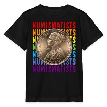 COINS NUMISMATISTS - Stanley/Stella Kinder T-Shirt MINI CREATOR  - Schwarz - Vorne - Mikhail (115cm)
