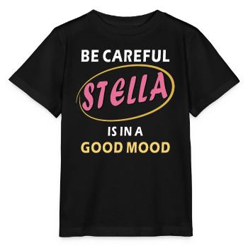 STELLA IS IN A GOOD MOOD - Stanley/Stella MINI CREATOR Kids’ T-Shirt - black - Front - Mikhail (115cm)