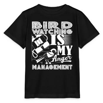 Birdwatching Is My Anger Management - Stanley/Stella MINI CREATOR Kids’ T-Shirt - black - Front - Mikhail (115cm)
