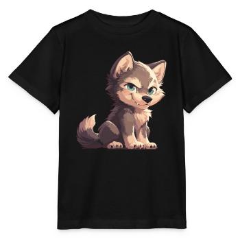 Loups Loup - T-shirt bio MINI CREATOR Stanley/Stella Enfant - noir - Devant - Mikhail (115cm)