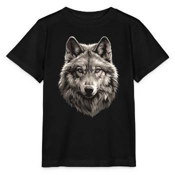 Loups Loup - T-shirt bio MINI CREATOR Stanley/Stella Enfant - noir - Devant - Mikhail (115cm)