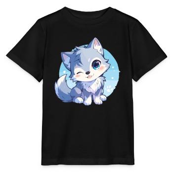 Loups Loup - T-shirt bio MINI CREATOR Stanley/Stella Enfant - noir - Devant - Mikhail (115cm)