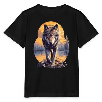 Loups Loup - T-shirt bio MINI CREATOR Stanley/Stella Enfant - noir - Devant - Mikhail (115cm)