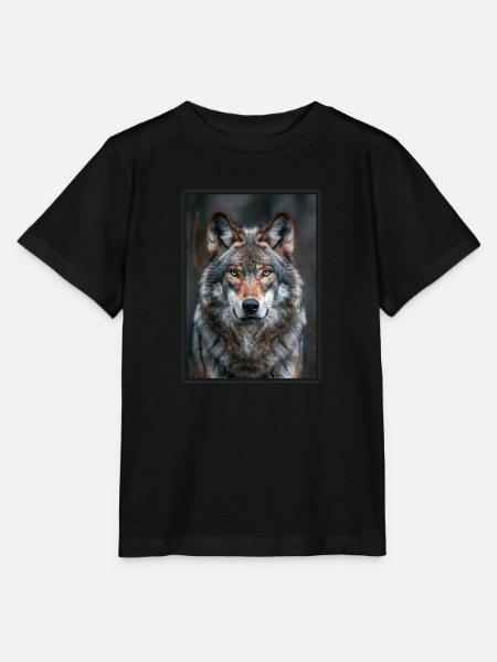 Wölfe Wolf - Stanley/Stella Kinder T-Shirt MINI CREATOR - Schwarz
