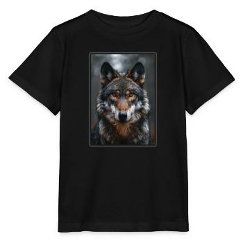 Loups Loup - T-shirt bio MINI CREATOR Stanley/Stella Enfant - noir - Devant - Mikhail (115cm)