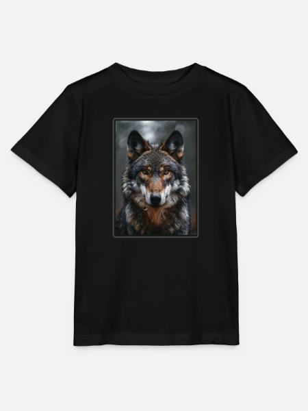 Wölfe Wolf - Stanley/Stella Kinder T-Shirt MINI CREATOR - Schwarz