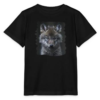 Loups Loup - T-shirt bio MINI CREATOR Stanley/Stella Enfant - noir - Devant - Mikhail (115cm)