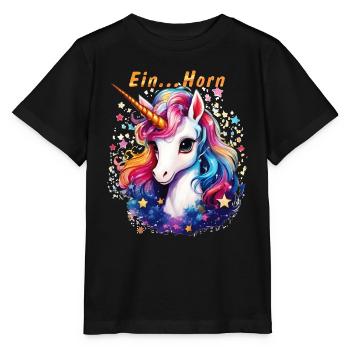 EIN...HORN - Stanley/Stella Kinder T-Shirt MINI CREATOR  - Schwarz - Vorne - Mikhail (115cm)